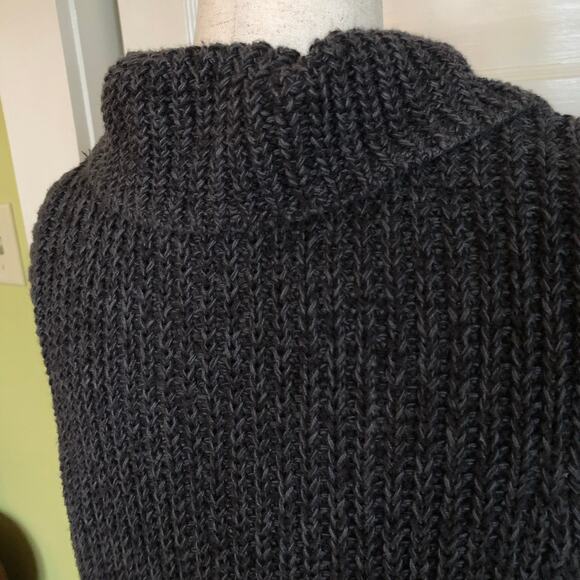 Christopher & Banks C.J. Chunky Knit Sweater Vest Gray Collared Zip Front 1X - Picture 5 of 11